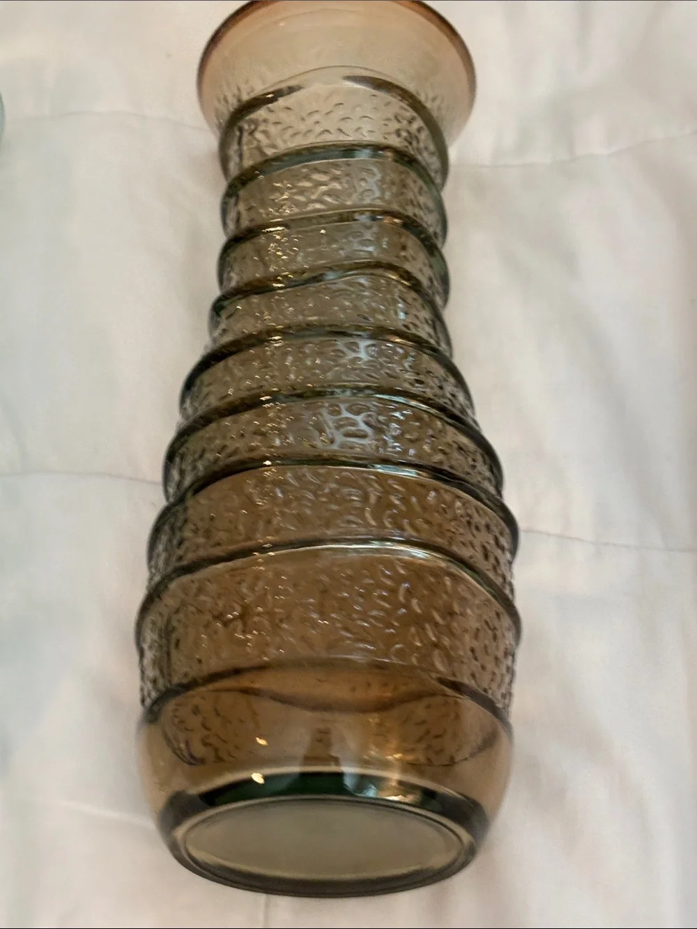 Vidrios San Miguel 2 Glass Vases - Teal and purplish brown handmade Spain